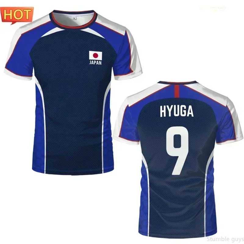 Captain Tsubasa Japan National Team Anime Fußballtrikot für Kinder, Jungen, Mädchen, schnelles Spieltraining, Fan-Sport, kurzärmelige Oberteile – Detail 11
