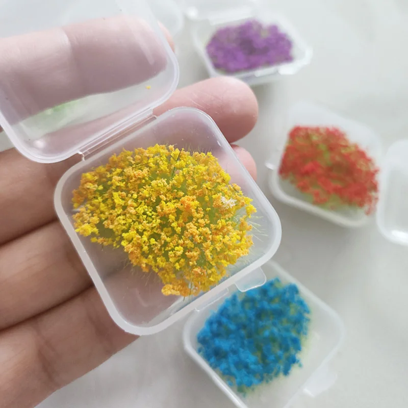 Mixed Color Simulation Flower Cluster Model Kit Diy Building Sand Table/Garden Scene Materials Diorama Accessories 5Pcs/lot