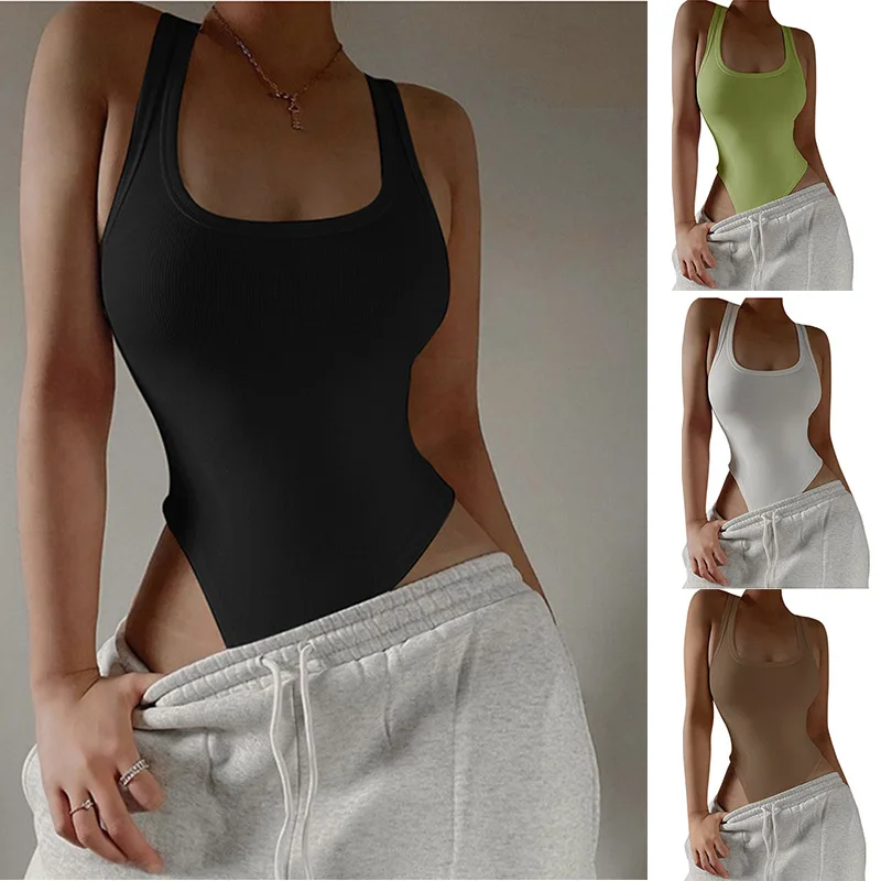 

Вязаное боди без рукавов, жаркое лето, сексуальное облегающее топы с открытыми плечами, повседневный уличный лиф для женщин, клубная одежда