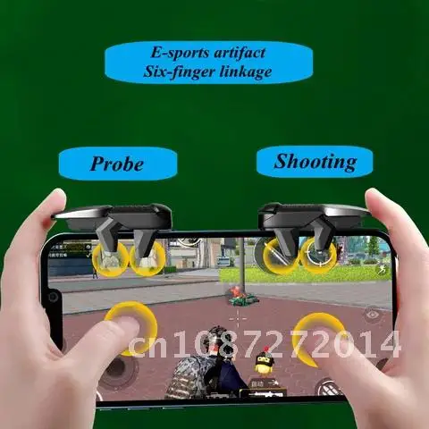 

Gamepad Joystick Trigger Button Alloy Key Controller for PUBG Mobile Phone Gaming L1 R1 S07 Aim Shooting IPhone Android