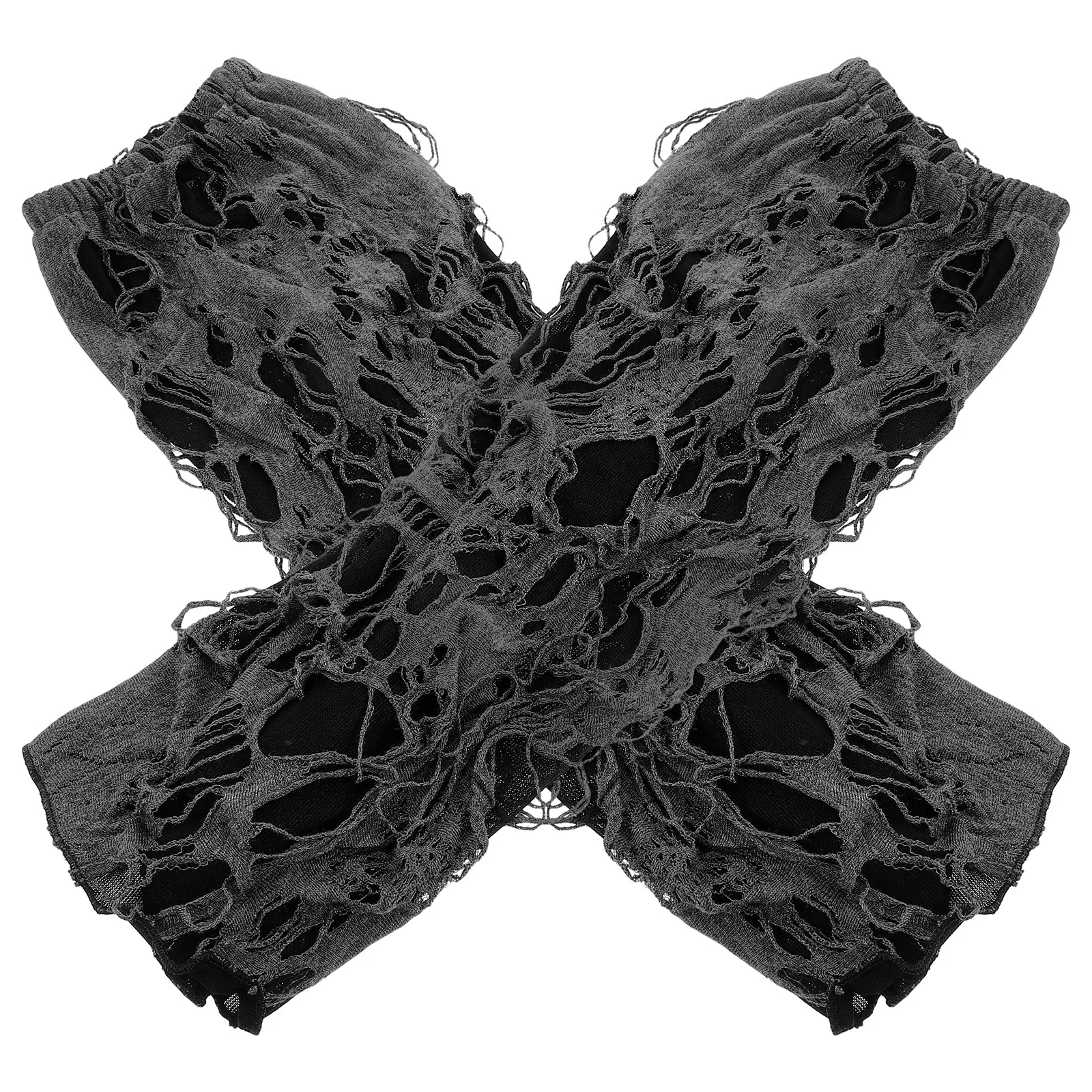 

1 пара рваных тонких дышащих гетр в стиле панк, готические рукава, аксессуары для костюмов, чехлы для ботинок на Хэллоуин