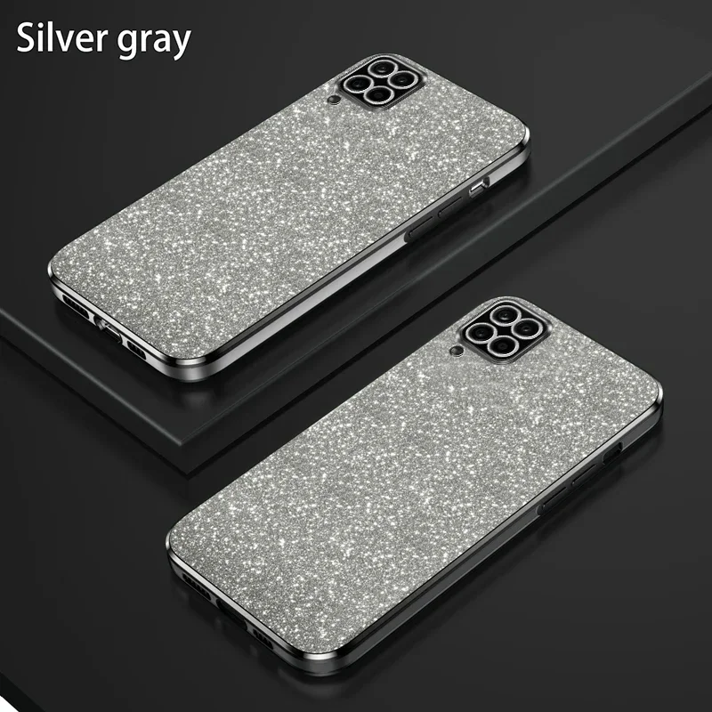 For Samsung A12 Case Galaxy M12 Phone Case Galaxy F12 SM-A125F SM-A125 Luxury Gradient Glitter Plating Silicone Back Cover Funda