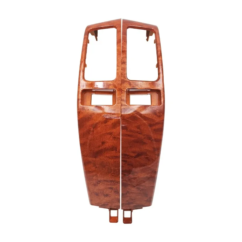 Water Transfer Wood Grain Dashboard AC Air Vent Trim Frame, Front Air Outlet Decorative Cover Replacement Accessories