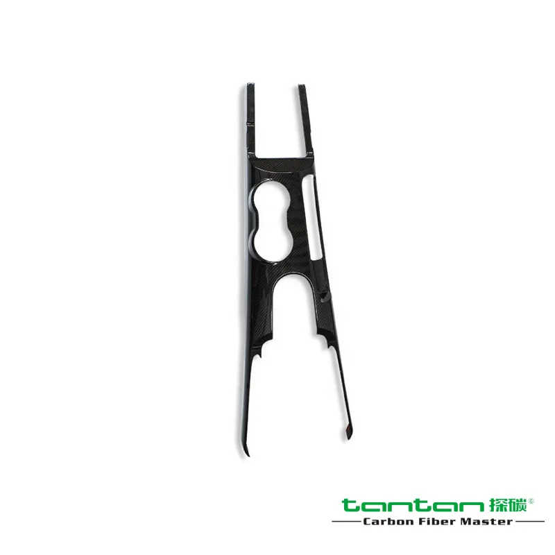 Carbon compatible for Ford Mustang central control water cup gear shift panel dry carbon true carbon fiber automotive