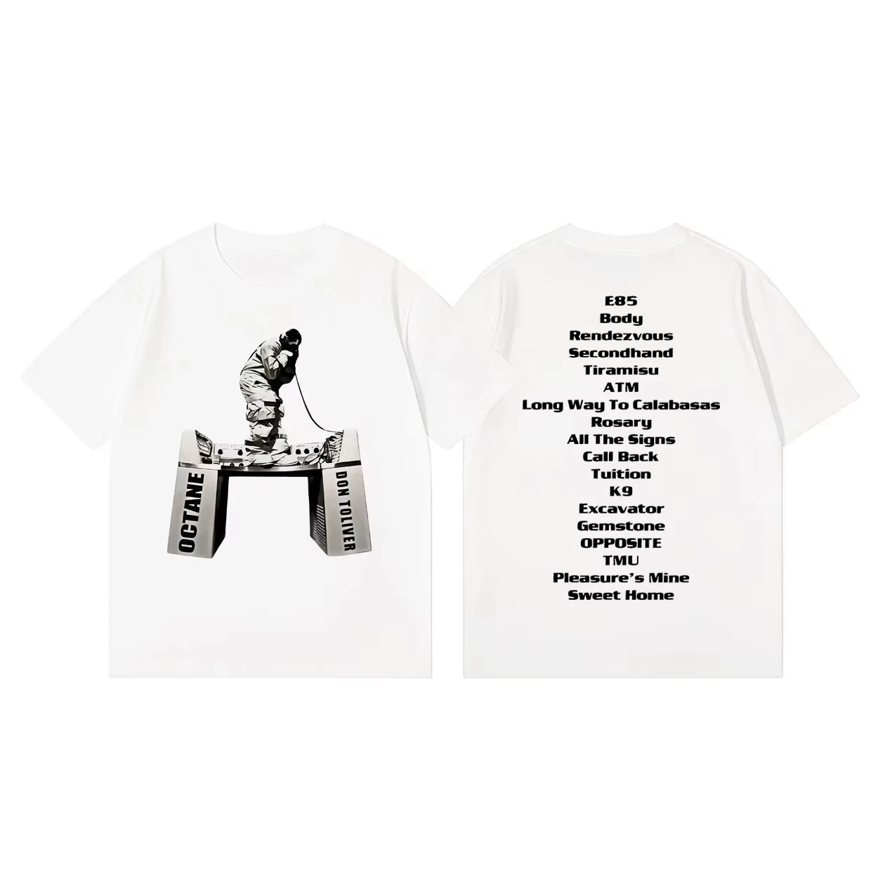 Maglietta del merchandising dell'album Octane del rapper Don Toliver, t-shirt vintage a maniche corte in stile hip hop per uomo e donna