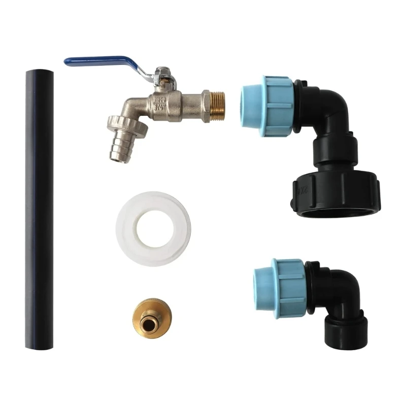 Grifo salida cuello cisne, adaptador contenedor IBC para tanque agua, grifo IBC 3/4 pulgadas