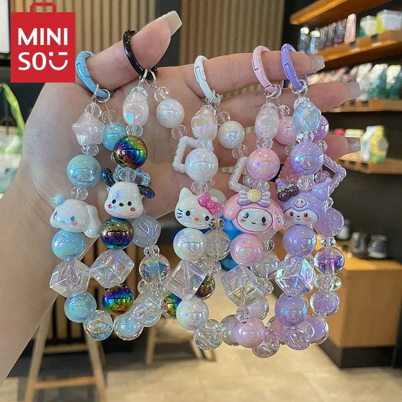 

Sanrio phone case short lanyard kuromi crystal pentagram string wrist anti-loss charm Melody ccd camera chain phone chain