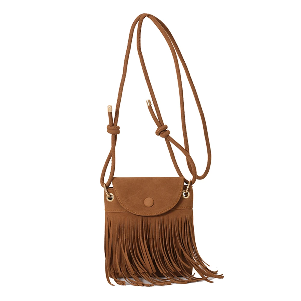 

Fringe Design Crossbody Shoulder Bag with Adjustable Strap Messenger Bag Trendy Everyday Shoulder Bag Tassel Versatile for Women