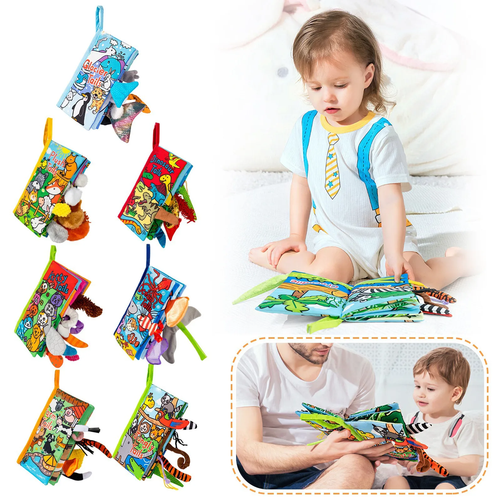 

Hot Sell - 7 Styles Cute Early Childhood Books Plush Toys Cartoon Dolls Home Decoration Children's Gifts