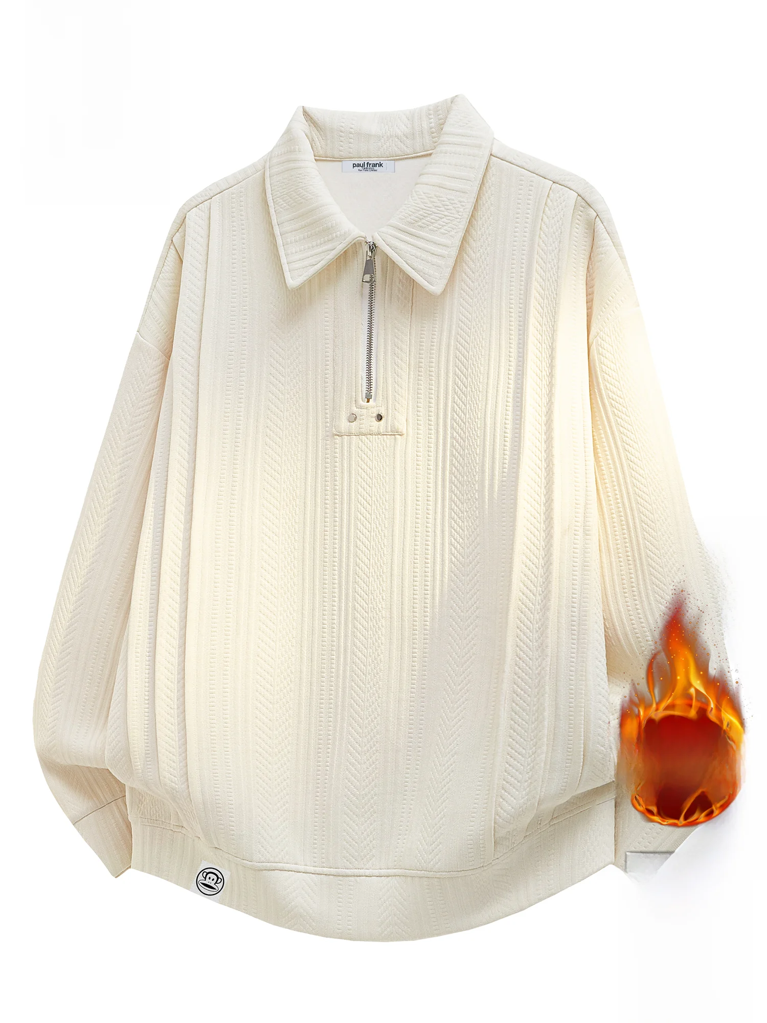 

PaulFrank Thiened Fce Long Sve Hoodie Zipper Collar Men's Casual Winter Sweatirt Comfortable Loose Fit Polyester Fa...