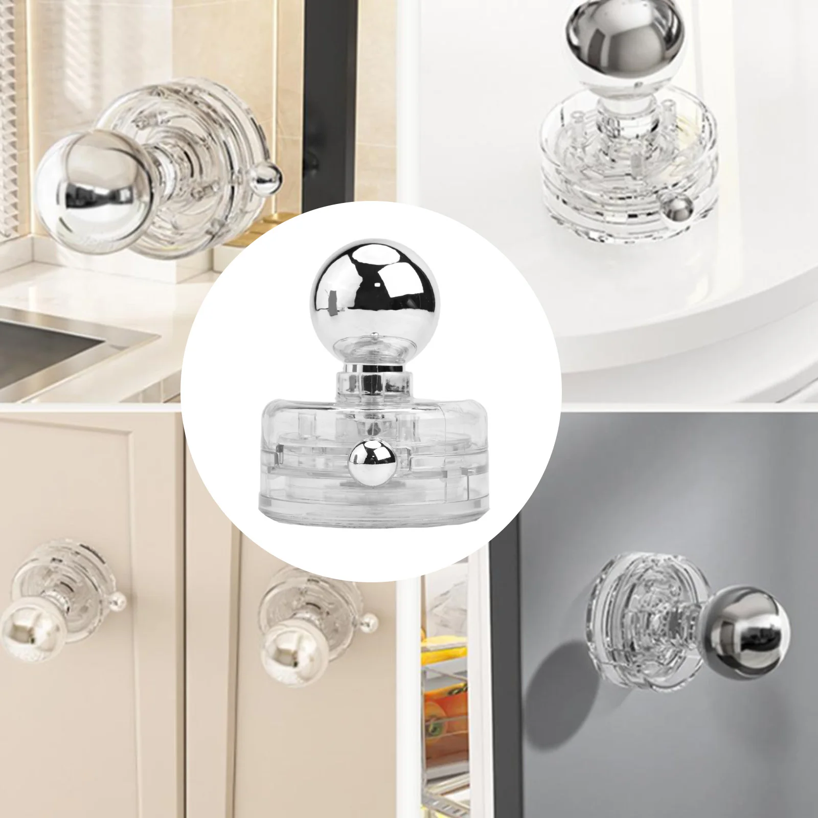 Comfortable Grip Door Accessory Suction Cup Strong Adhesion 79*60mm Suction Cup Door Handle Vacuum Suction Mechanism
