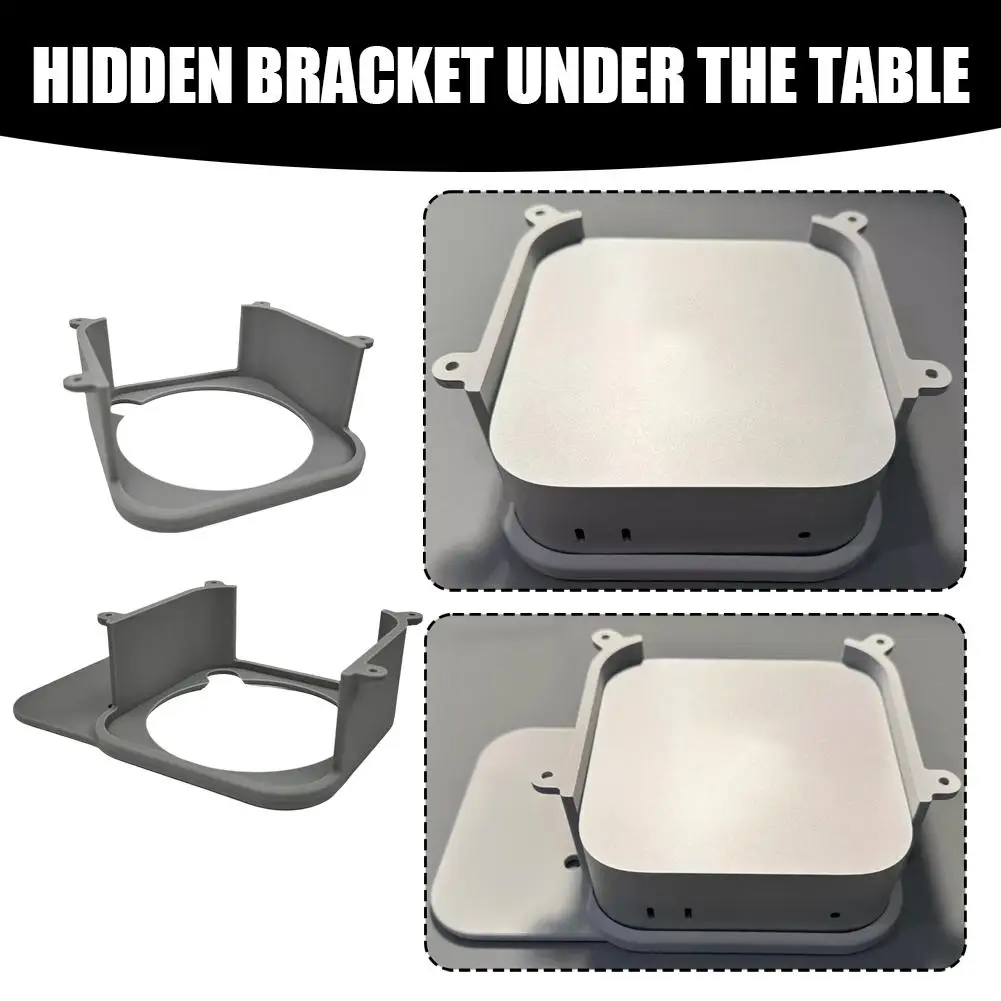 Under Desk Stand For Mac Mini 2024 M4/M4 Pro Under Desk Mounting Stand Case Hidden Bracket Designed With Screws Accessories