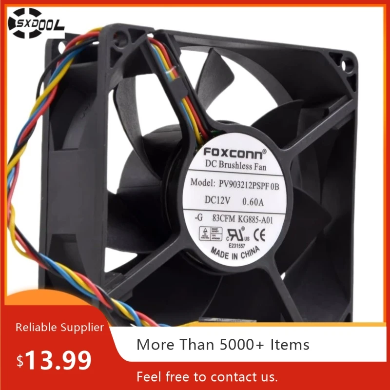

Для PV903212PSPF-0A 90x90x32 мм DC 12 В 0,6 А ШИМ-серверный инвертор охлаждающий вентилятор 83CFM