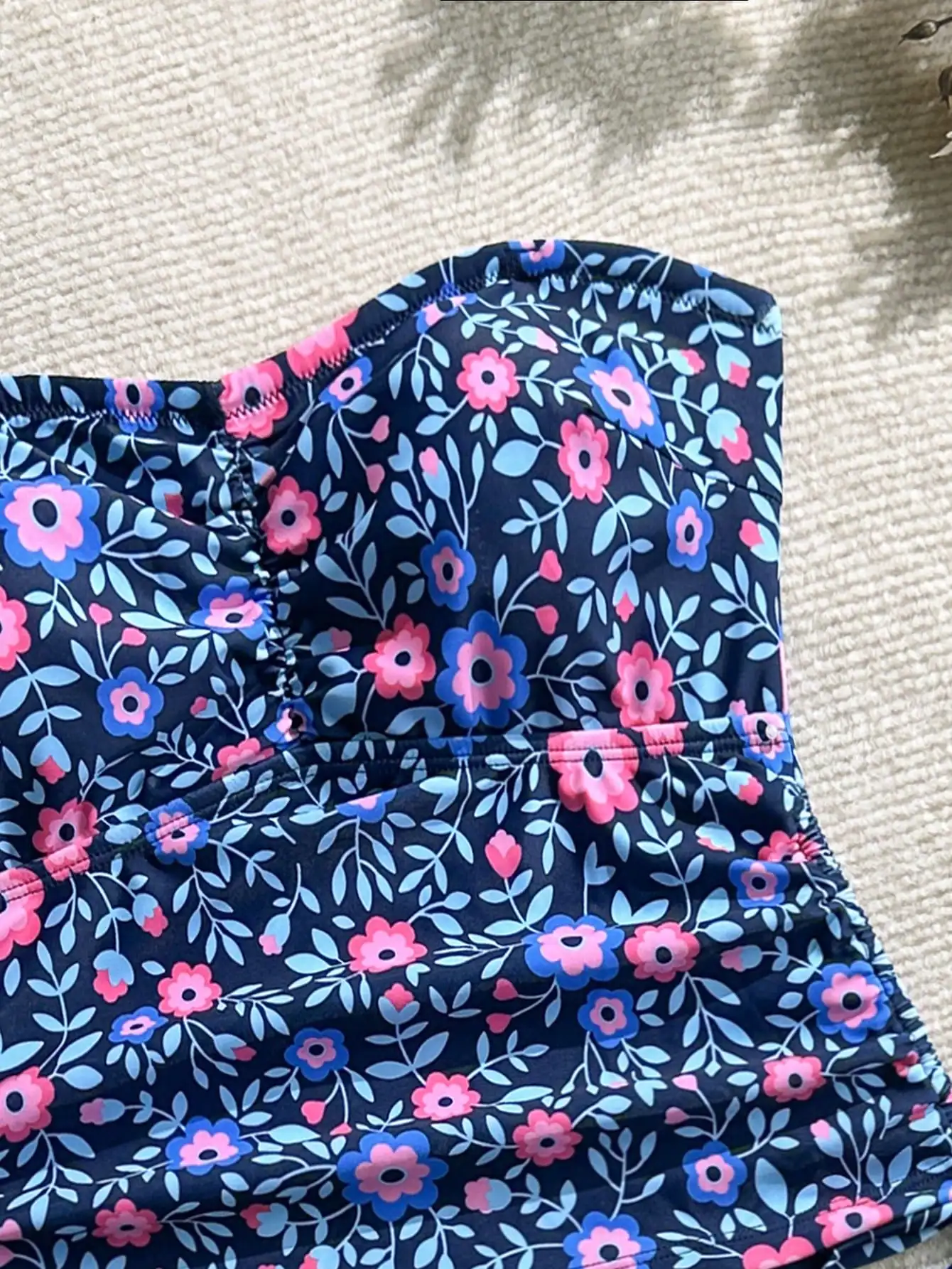 

Комплект бикини из двух частей с цветочным принтом для женщин, пляжная одежда для отпуска