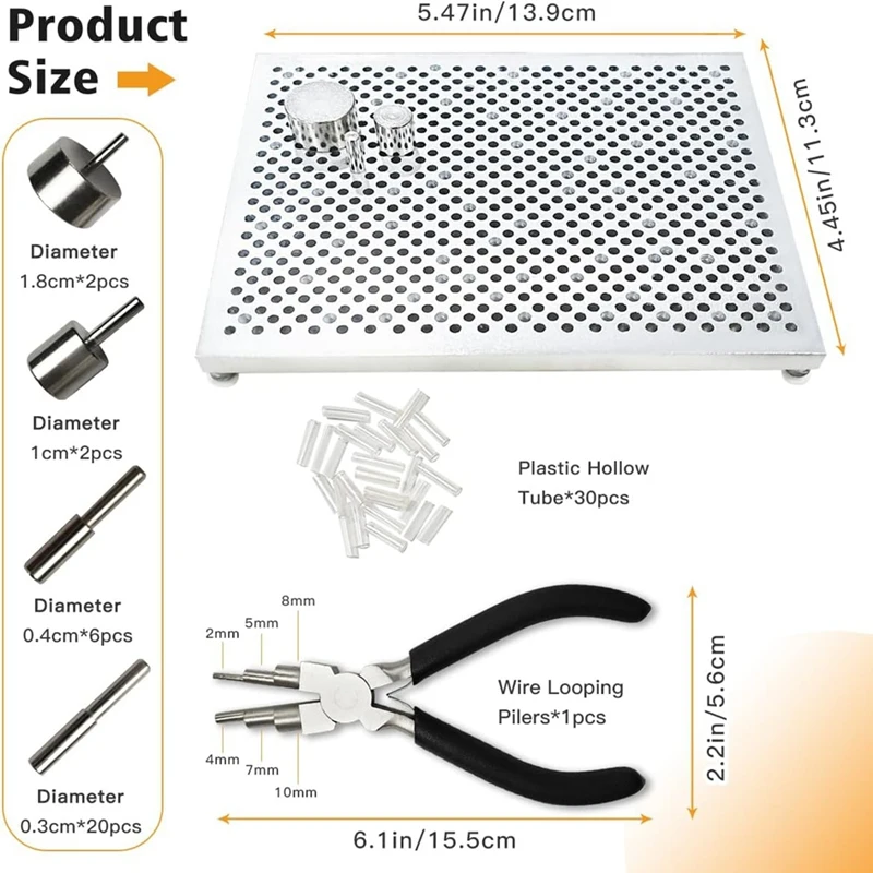 Kit de envoltura de alambre, Clips con alambre para manualidades de joyería y alicates para doblar alambre 6 en 1, herramientas para hacer joyas