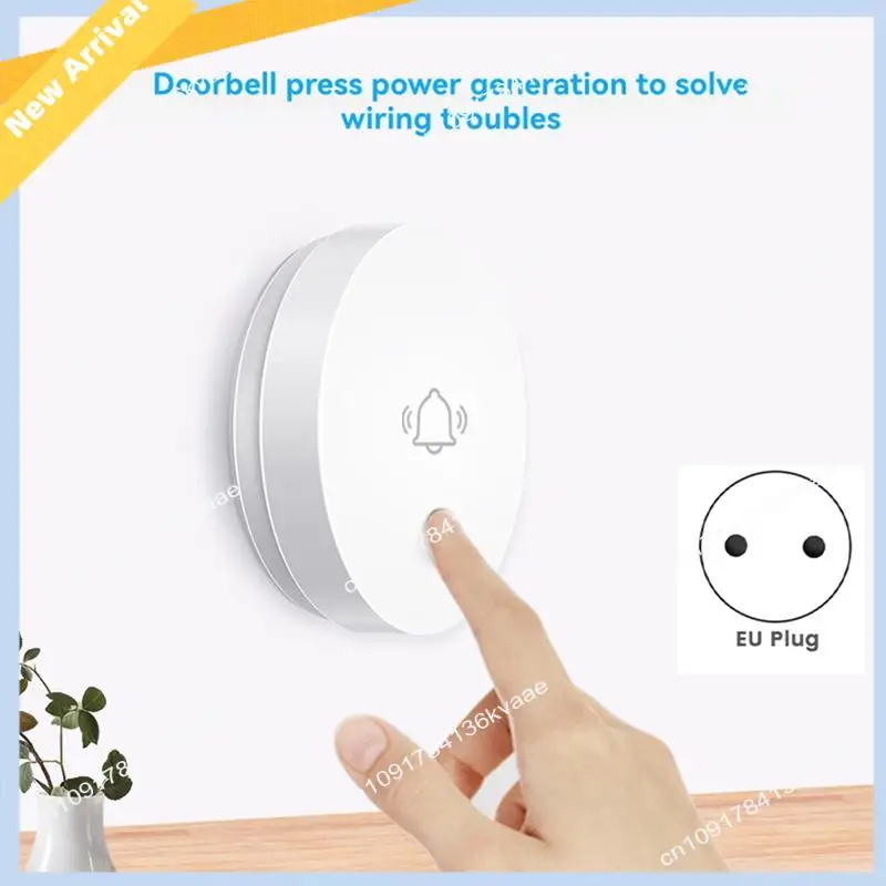 M01K Smart Wireless Doorbell Self-Powered Doorbell Built-In 36 Ringtones No-Battery 150M Long-Distance Reception Eu Plug