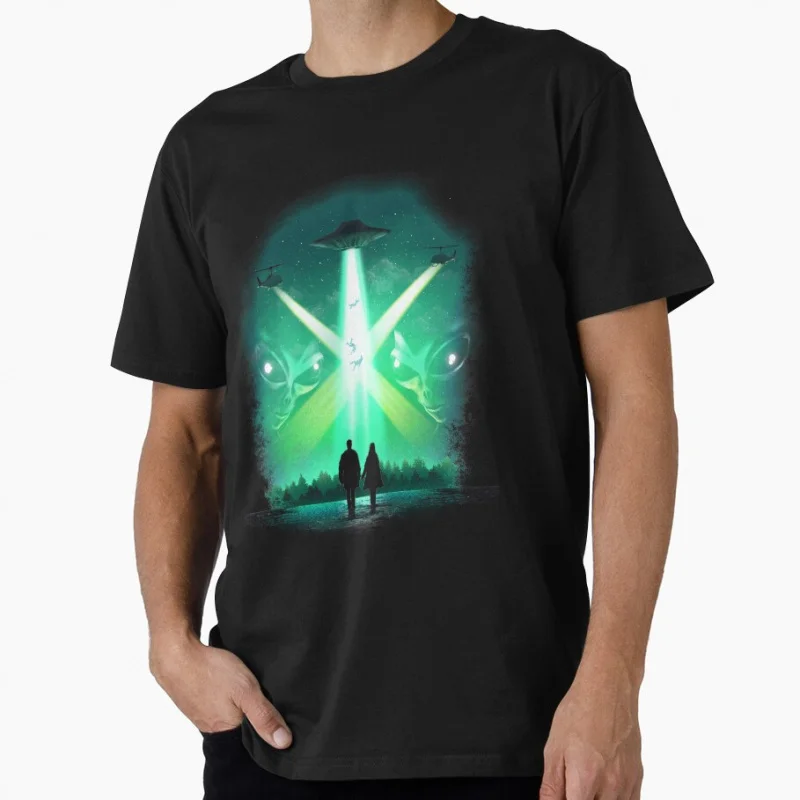 Patient X Vintage sci fi The X-Files movie The truth is out there ufo space alien Gift t shirt Large size tops printed clothes