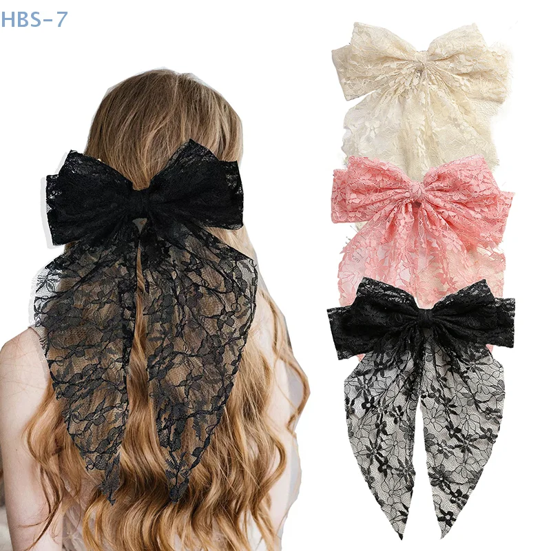 สาวบิ๊กโบว์ลอยซาตินคลิปกลับหัวตกแต่งผมอารมณ์อุปกรณ์ผมหรูหรา