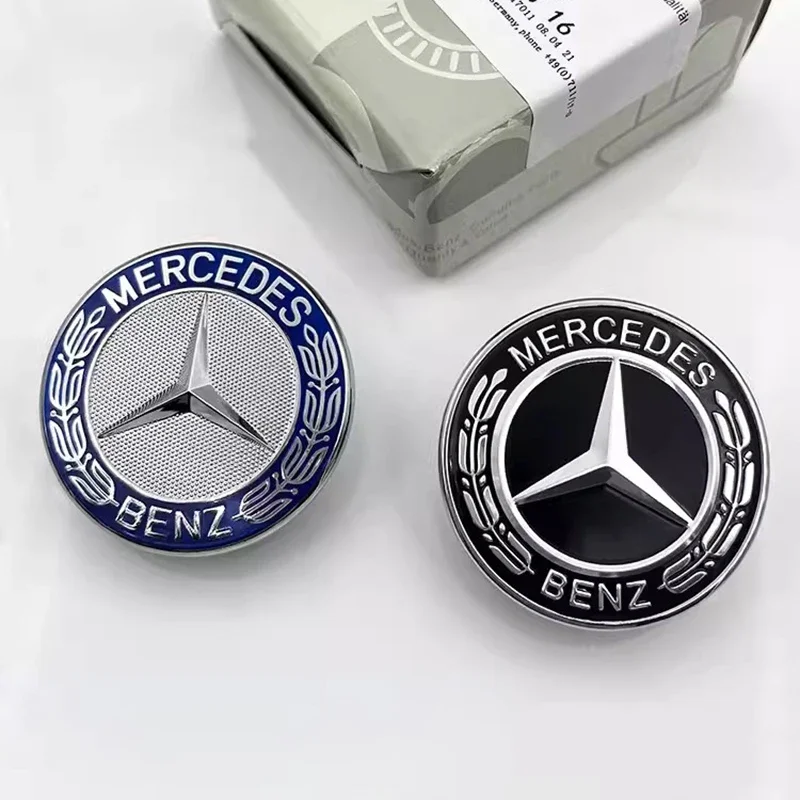 Car Engine Logo Metal Flat Hood Emblem Front Badge Accessories For Mercedes Benz AMG W204 W205 W203 W211 W212 W213 W201 W210