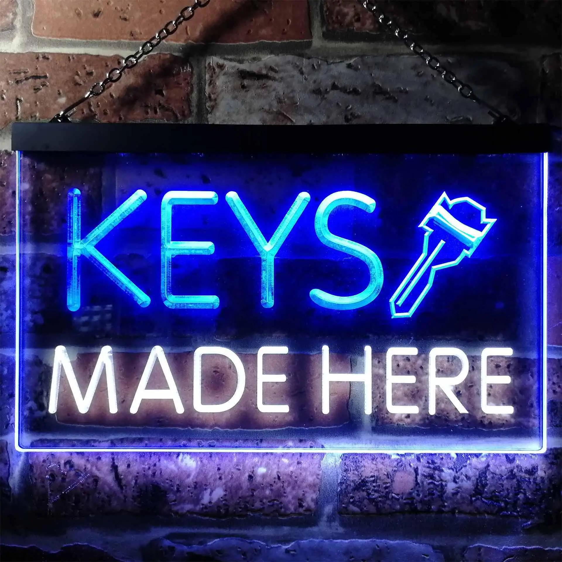 Key Made Here Dual Color Led Neon Sign st6-i0520