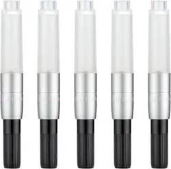 Hongdian Fountain Pen Ink Converter 5 Pack Set, Bore Diameter 3.4mm, Short Style Compatible with M1 M2 Pocket Mini Fountain Pen