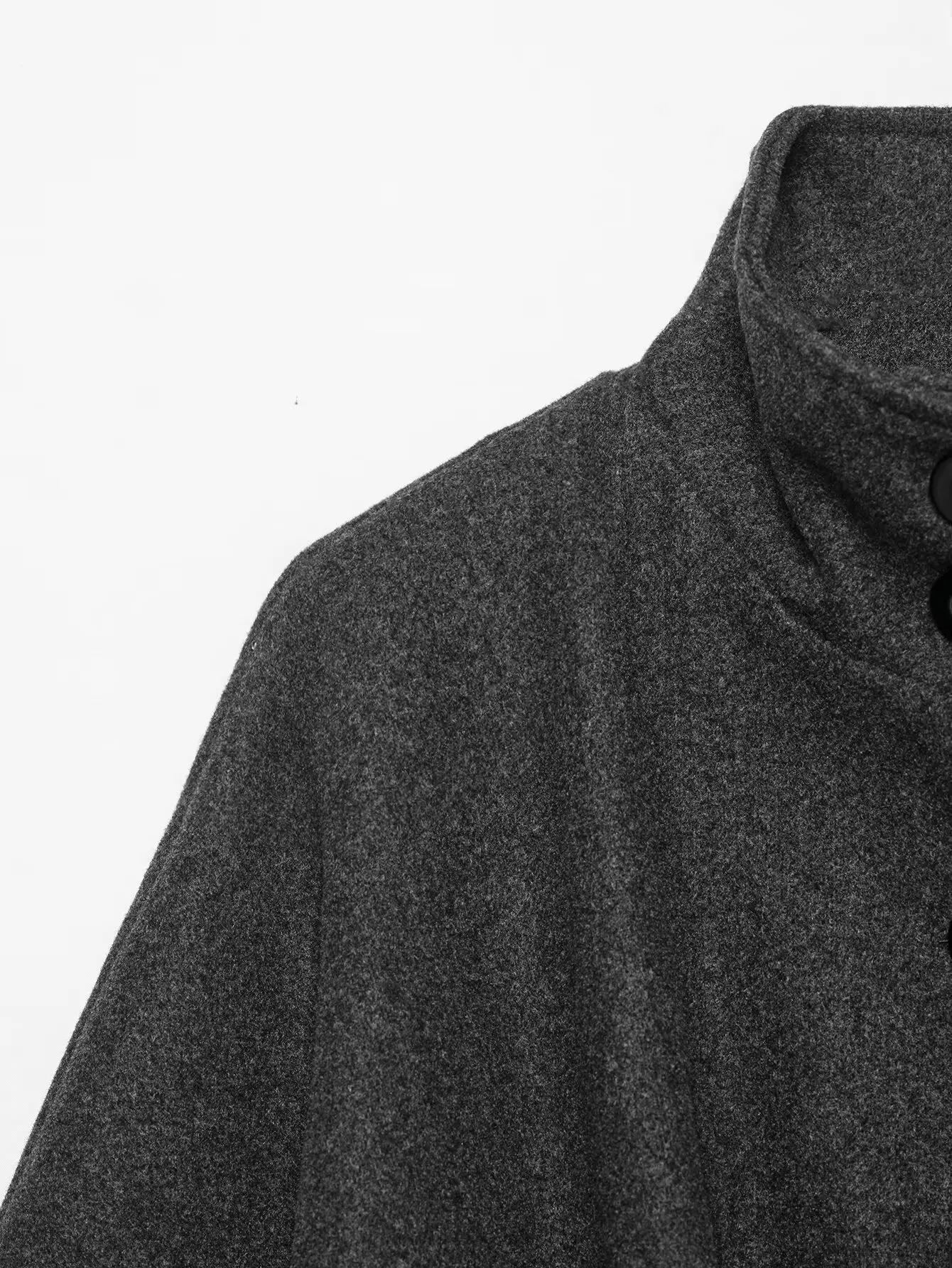 TFMLN Damen Wollmantel mit Gürtel 2026 Herbst Stehkragen Knopf Langarm Jacke Damen Street Chic Oberbekleidung – Detail 4