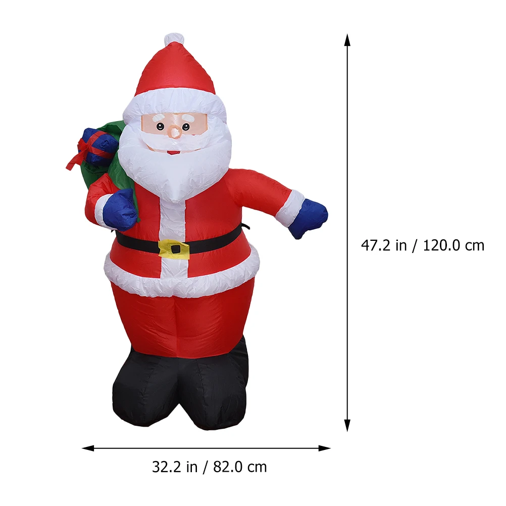 

Inflatable Santa Claus Christmas Outdoor Decoration Polyester Material Festival Party Supply Us Plug Bright Happy Xmas