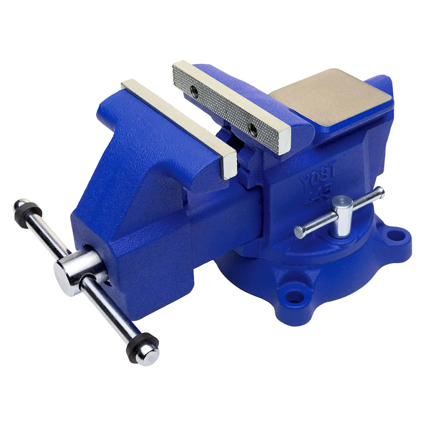 

4.5-Inch Heavy-Duty Combination Pipe and Bench Vise with Swivel Base, Cast Iron Construction for Secure Grip