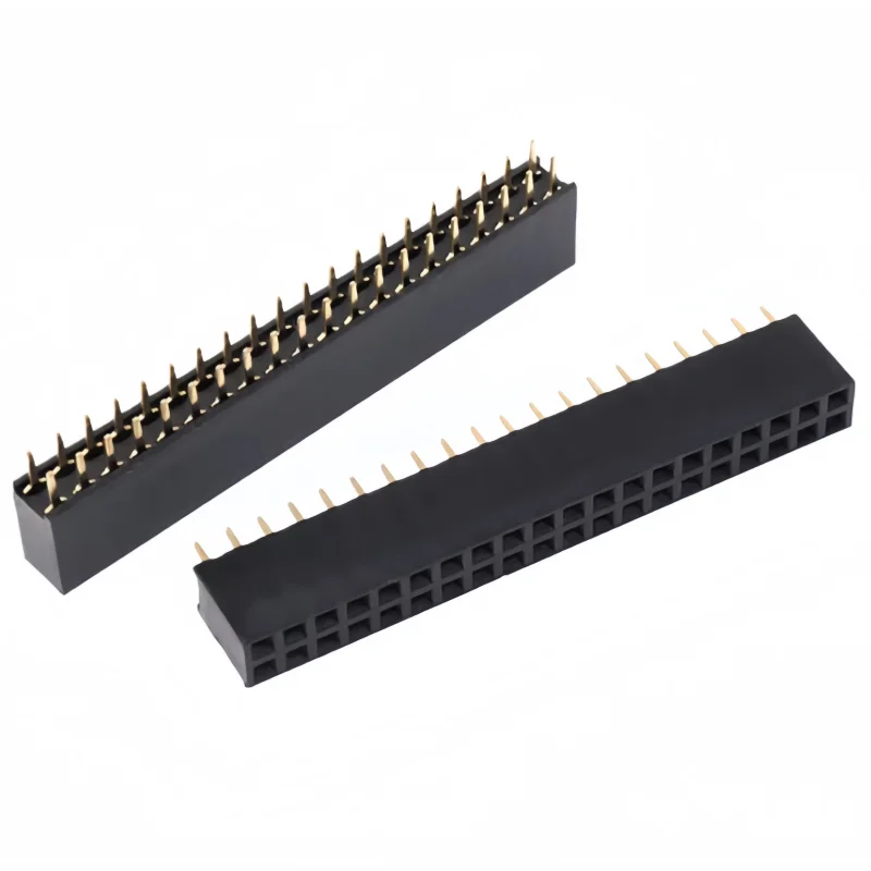 10PCS 2X20 PIN Double Row Straight FEMALE PIN HEADER 2.54MM PITCH Strip Connector Socket 2*20 20p 20PIN 20 PIN FOR PCB BOARD