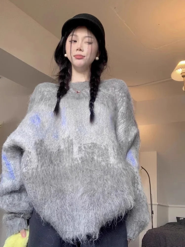 

Мягкий уютный свитер Camere, женский свободный ленивый свитер, осень-зима, длинное свековое круглое вязаное верхнее пальто, удобное модное