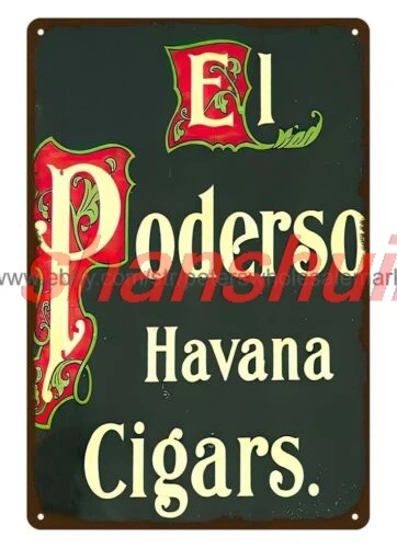 SHANSHUI El Poderso Havana Cigars metal tin sign living room restaurant pub wall art 1pc