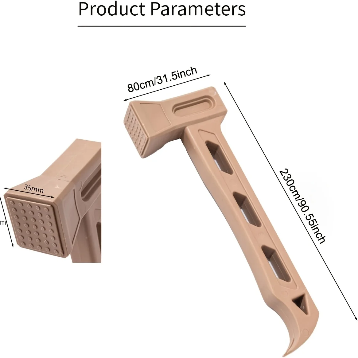 Multifunctional Lightweight Camping Hammer, Tent Peg Tool Built‑in Bottle Opener for Outdoor Road Trip Emergency Use view 3
