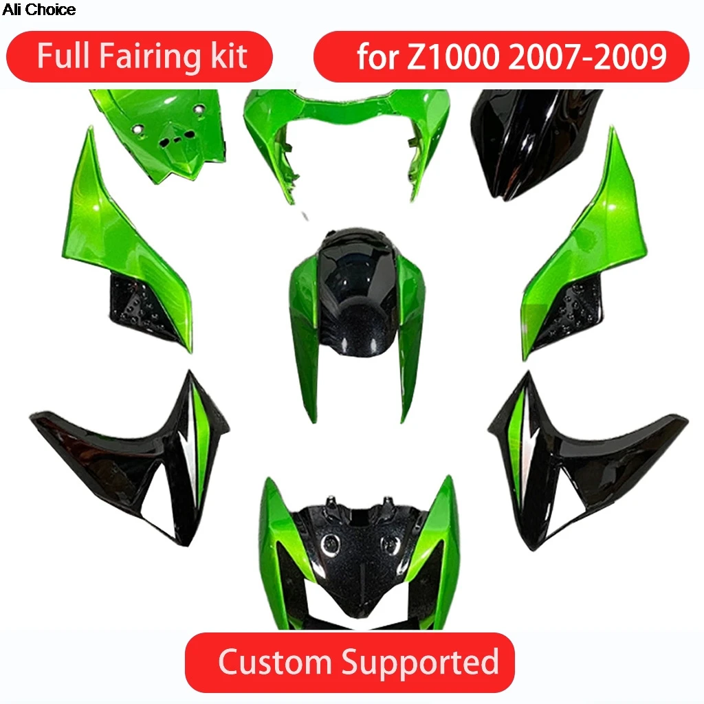 Fit For Kawasaki Z 1000 2007 2008 2009 Molded Fairings Z1000 07 08 09 Motorcycle ABS Aftermarket Fairing Kit