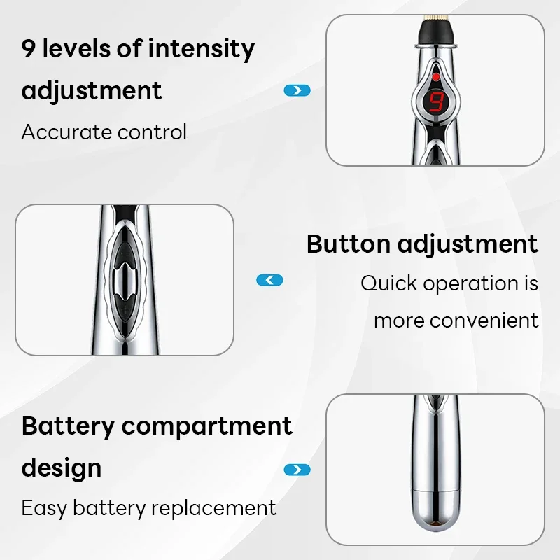 Stylo Laser électrique Point d'acupuncture, thérapie de Massage, soulagement de la douleur, méridien électronique, stylo énergétique, corps, tête, dos, cou, jambes, masseur