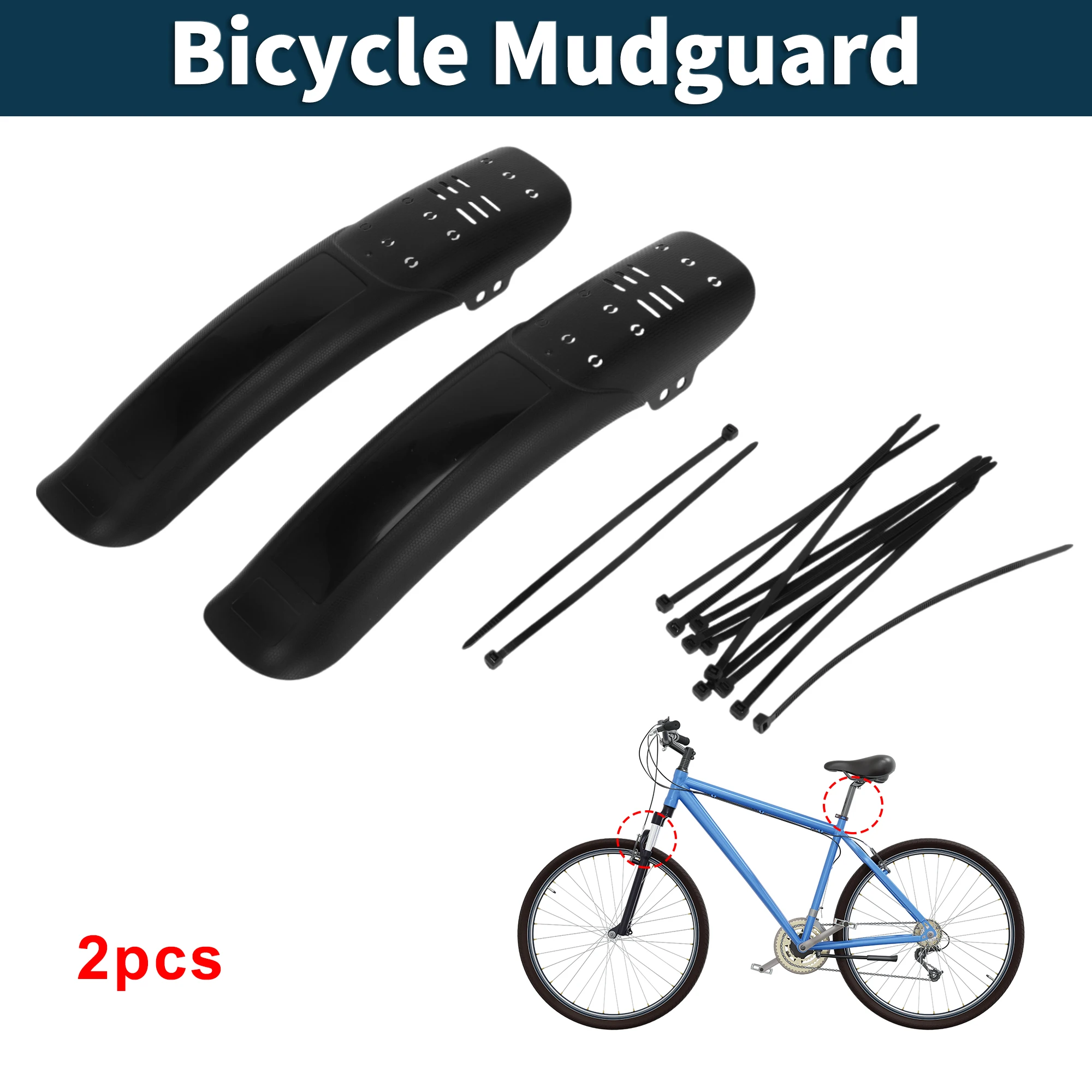 

X Autohaux шоссейный велосипед MTB велосипедное крыло переднее и заднее крыло 14,33 дюйма, черный, 2 шт.