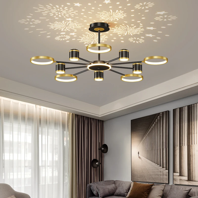 Modern Led Chandelier Light Simple LED Creative Personality Bedroom Boy  6 10 heads indoor lighting AC85-260V New Arrivals