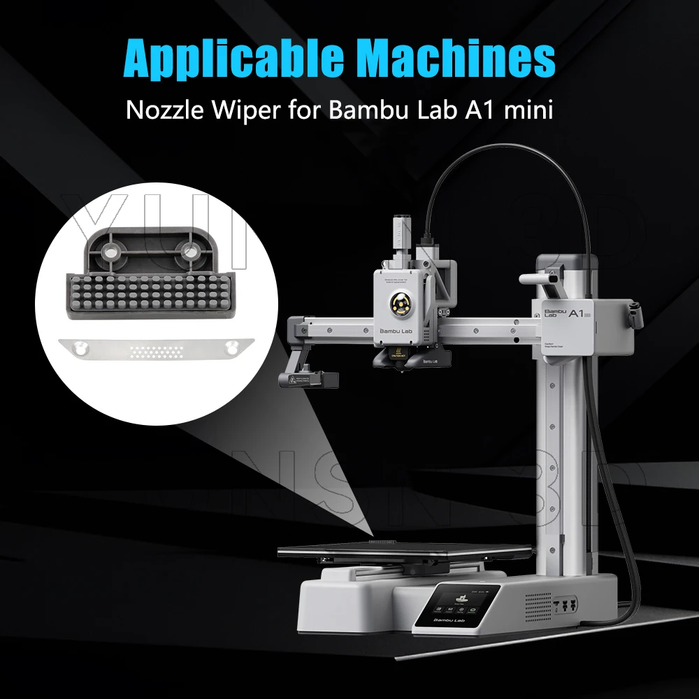Düsenwischer für Bambu Lab A2L A1 Mini Silikonbürste Heizbettmontierte Düsen Reinigungswerkzeug für Bambulab 3D-Drucker-Zubehör – Detail 9