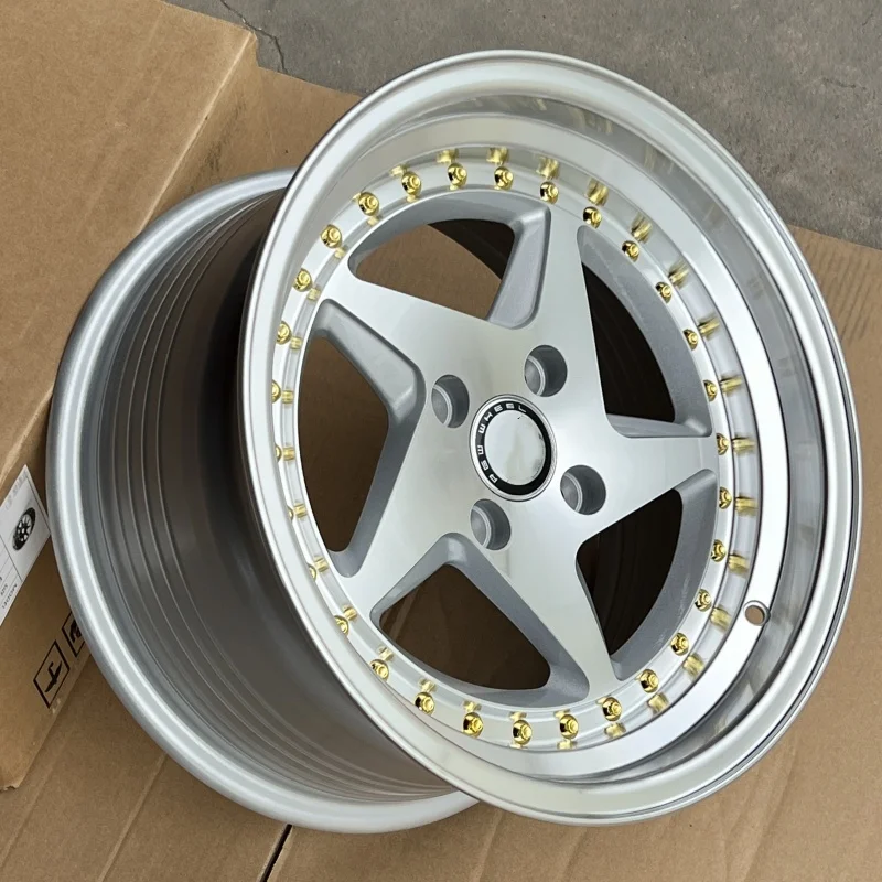 

R 15X8 Inch 4X100Mm Alloy Casting Weld Silver Cars Wheels Rim For Miata Suzuki Jegs Spiders Set of 4