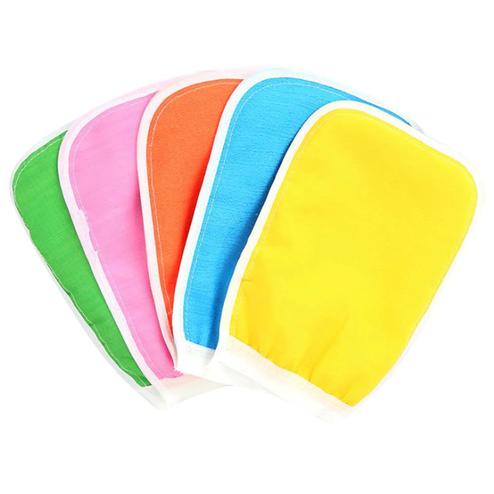 

5Pcs Exfoliating Gloves Bathing Scrubbing Mitts Deep Cleansing Body Scrub Renew Skin Softens Pores Shower Spa Gloves