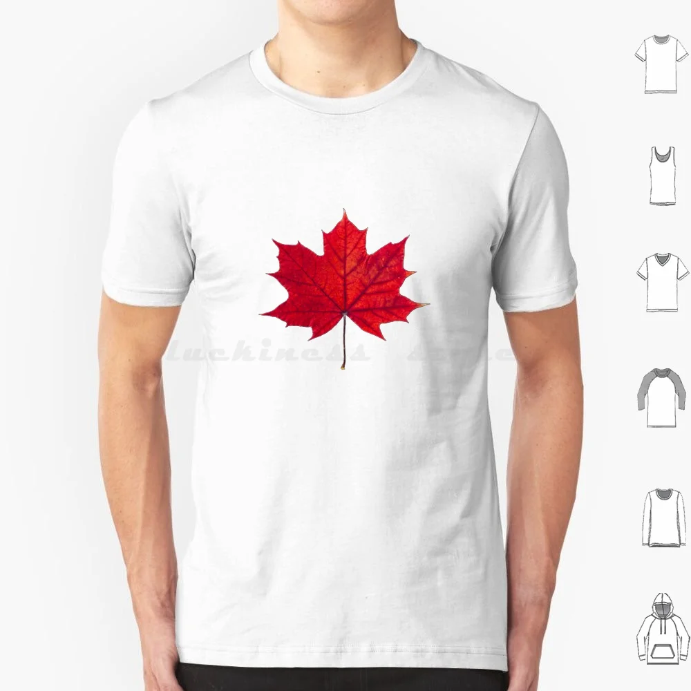 Maple Leaf T Shirt Big Size 100% Cotton Maple Leaf Symbol Canada Flag Leaves Red Real Leaf Only Maple Only Pattern Clean