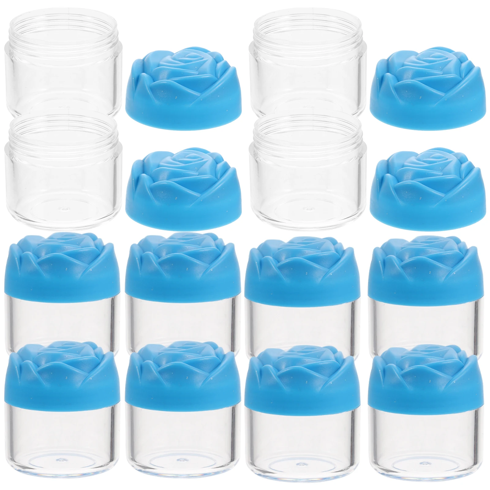 

12Pcs Compact Travel Face Cream Jars Smooth Finish Sub Containers for Makeup Skincare Products