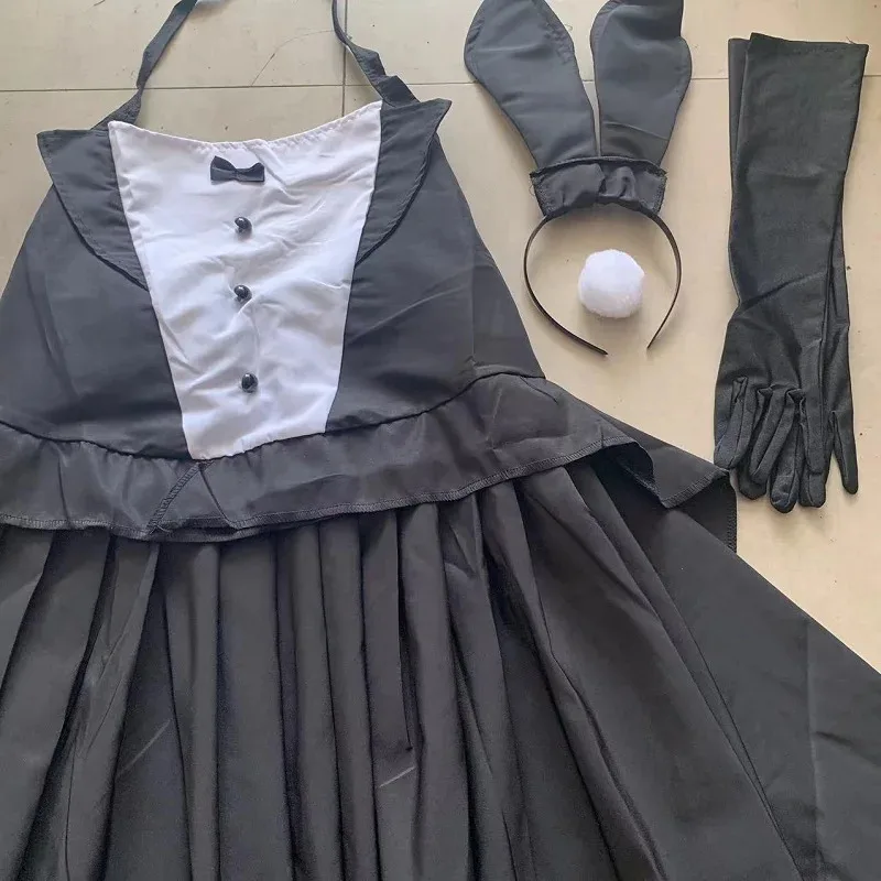 Costume cosplay da donna sexy coniglietta di Halloween, bar, palcoscenico, discoteca, festa, smoking, coniglio, carnevale, travestimento, abiti da festa