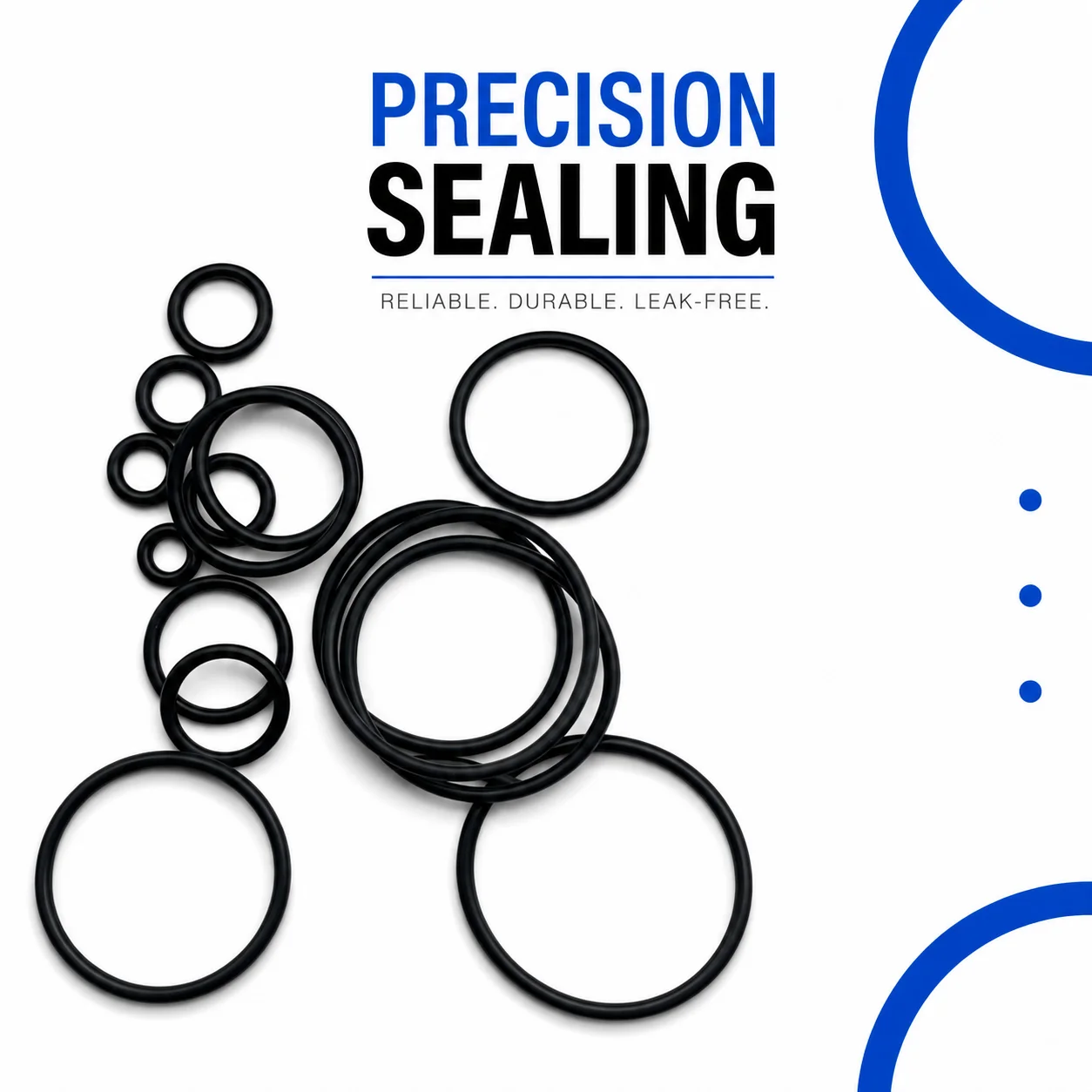 225 Black NBR O-ring Combination CS 1.5mm Outer Diameter 6-30mm Multi Model Waterproof and Oil Proof Rubber Ring