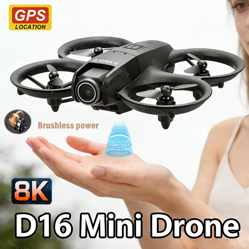 D16 Drone 8K HD Mit FPV Dual Kamera RC Bürstenlosen Power Motor 5G WIFI Smart Hindernis Vermeidung professionelle Luft Quadcopter Spielzeug