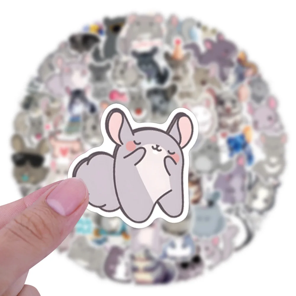 

10/55/110PCS Cute Chinchilla Stickers Funny Graffiti Waterproof Decal Children's Toys Gift Decoration Wardrobe Glasses Box Desk