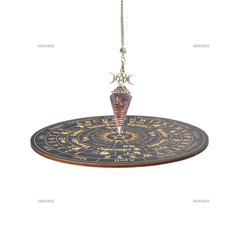 2pcs Spirit Pendulum Paired with Astrological Divination Disc, Tool - Image 5