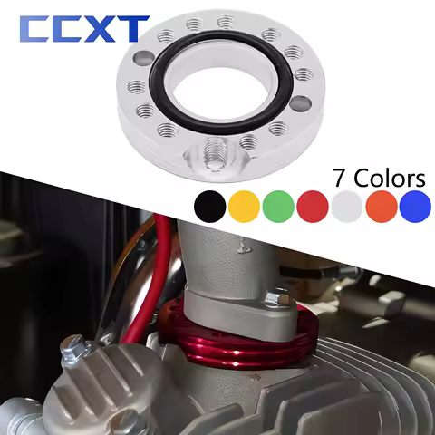 Motorcycle ATV CNC 28mm Carb Carburetor Flange Spinner Plate Adaptor Inlet Manifold Adjuster For Honda Kawasaki Yamaha Universal