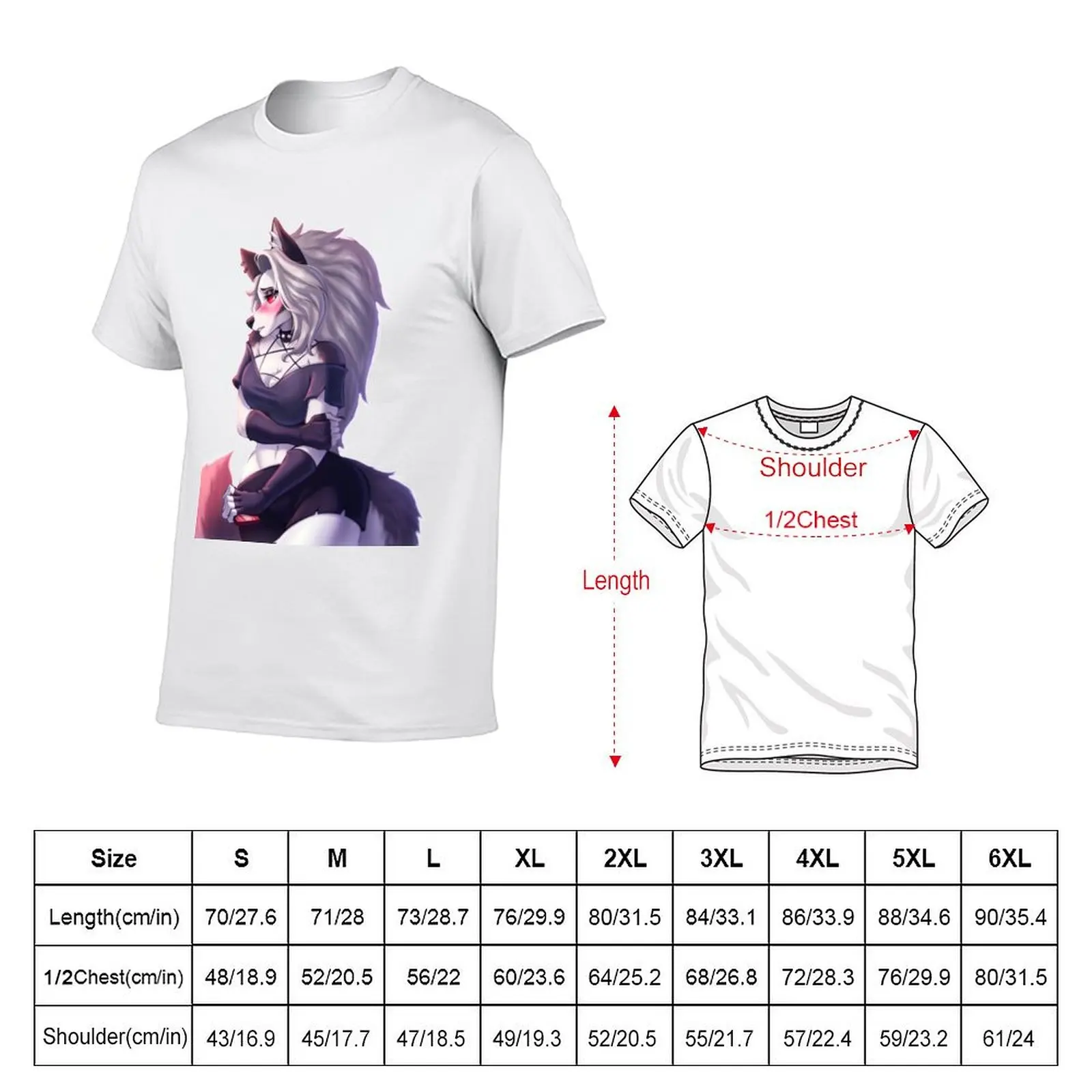 Shy Loona T-Shirt Vintage Print Crew Neck Tee