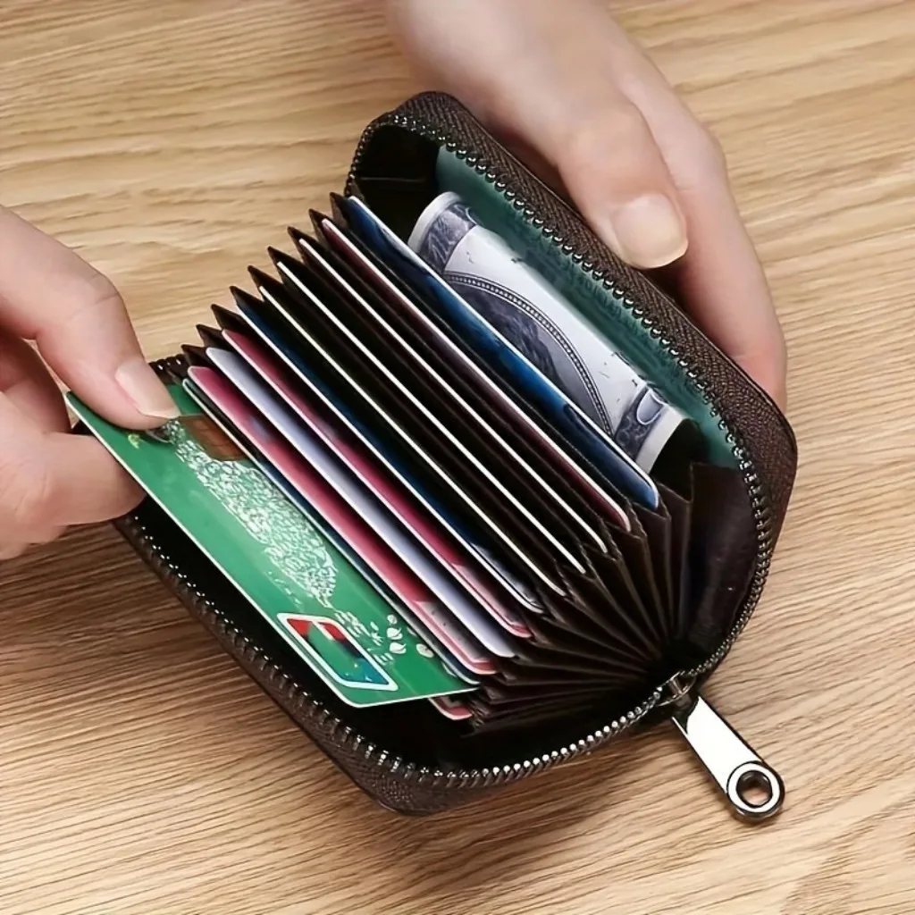 Slim Automatic Pop Up Card Holder PU Multi Slots Credit ID Business Card Wallet Portable Pocket Card Organizer For Men Women Off