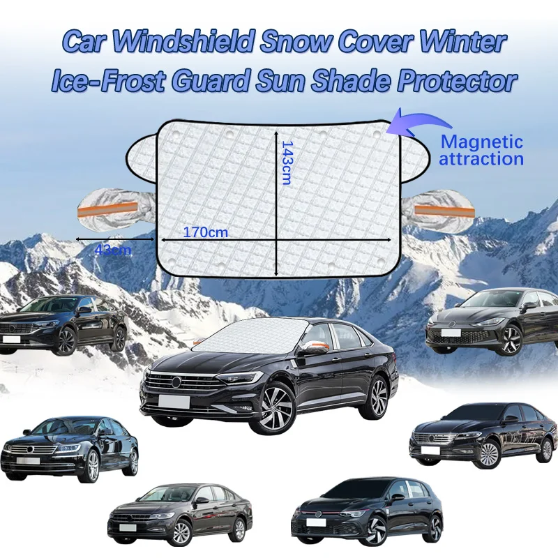 

Car Waterproof Cover Covers Awning Anti-Snow Windshield Proof Protective Cotton Sunshade Anti Ice Frost For Volkswagen GTI POLO